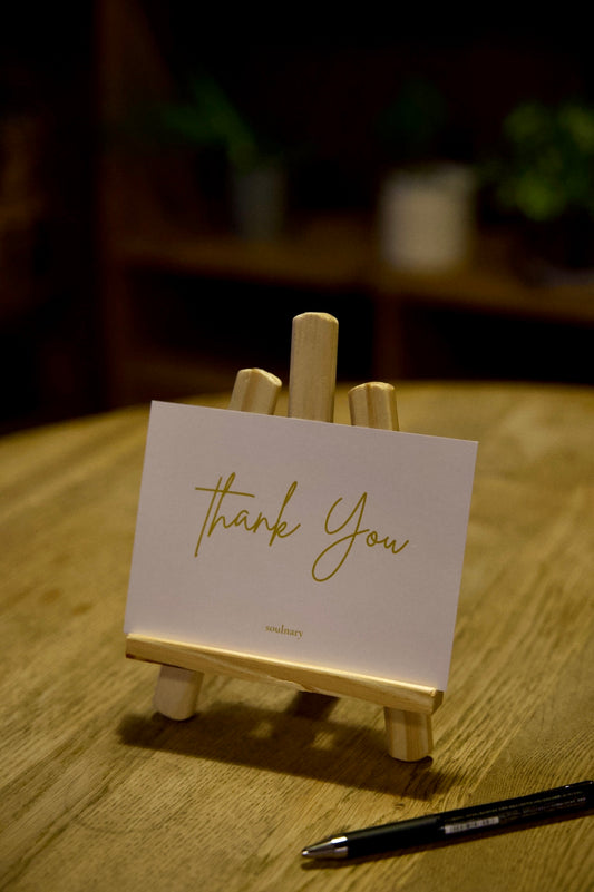 Soulnary Thank You Card — Warm Minimalist Edition