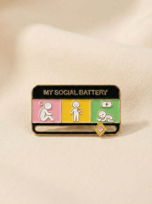 【Soulnary】"My Social Battery" 滑動式狀態檢測襟章