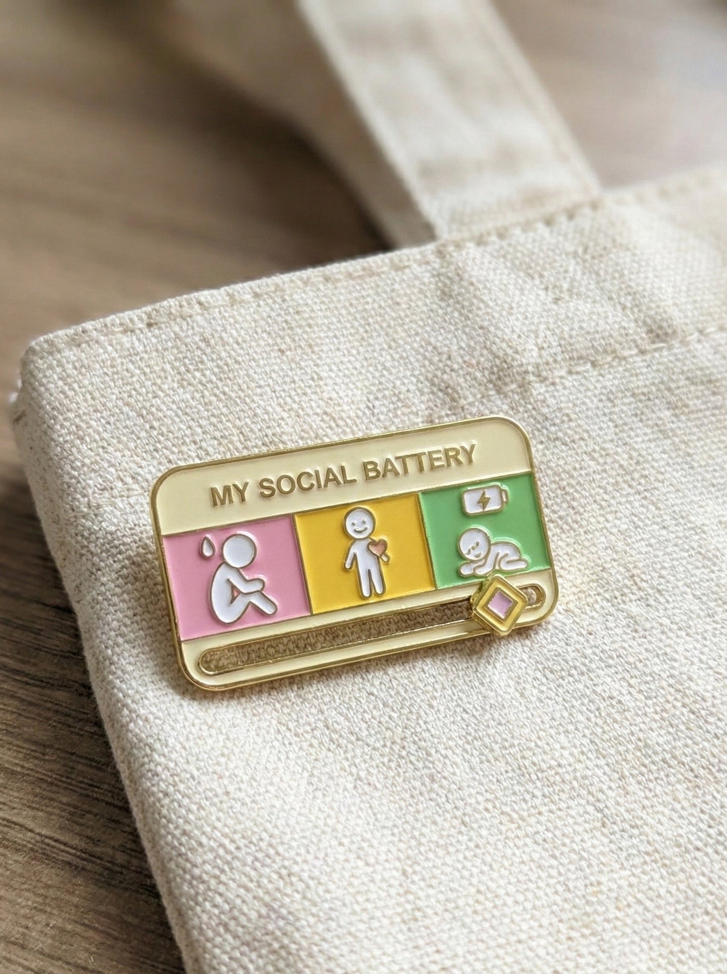 【Soulnary】"My Social Battery" 滑動式狀態檢測襟章
