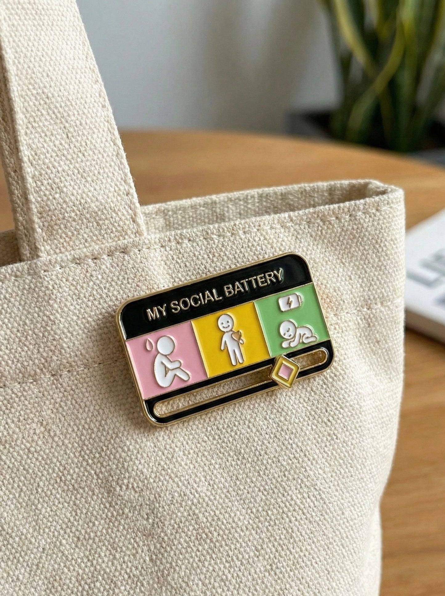 【Soulnary】"My Social Battery" 滑動式狀態檢測襟章