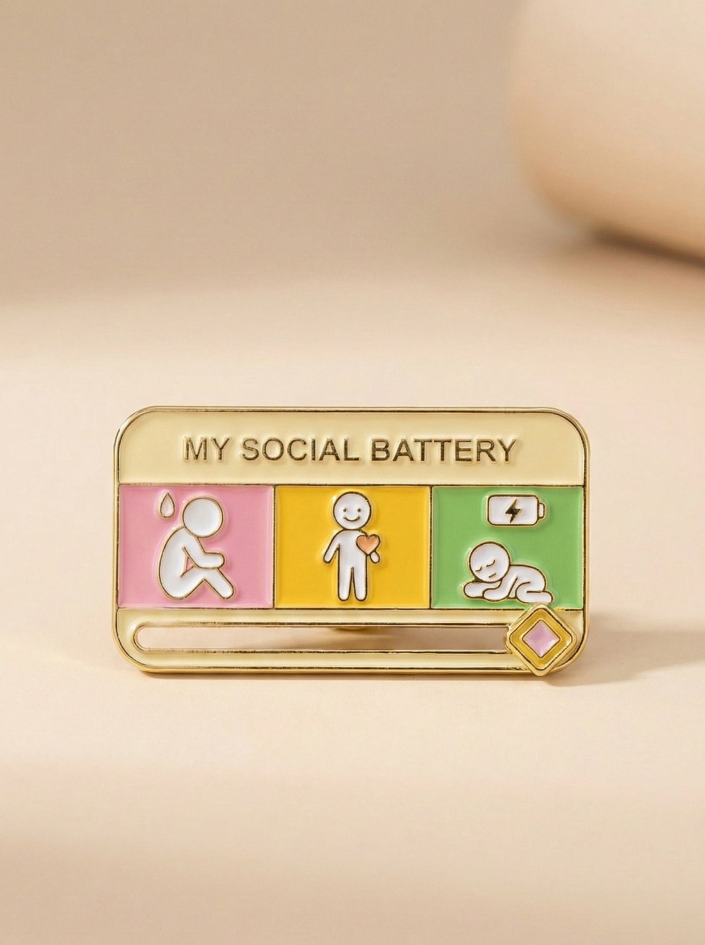 【Soulnary】"My Social Battery" 滑動式狀態檢測襟章