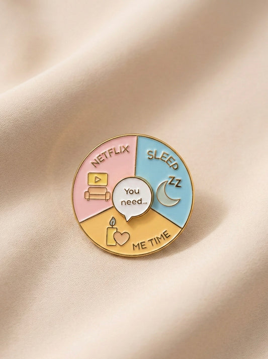 【Soulnary】"Listen to Your Needs" 互動式轉盤琺瑯襟章 - 找回生活的節奏